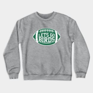 Lets Go Birds Retro Football - Kelly Green Crewneck Sweatshirt